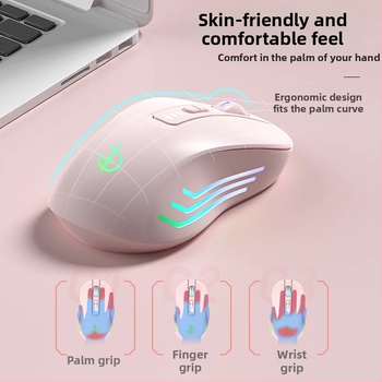 Bezvadu pele M900, 7 pogas, 2400 DPI optiskais sensora, Bluetooth 5.0 dubult režīms, uzlādējama