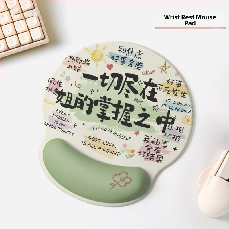 Podložak za zglob miša – protuklizni, otporan na habanje, gumeni materijal, model Letter, za ured