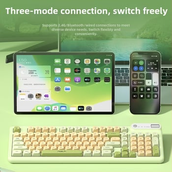 F3198 Číselná klávesnica s trojmódovou konektivitou, USB/2.4G, RGB podsvietenie, tichý chod