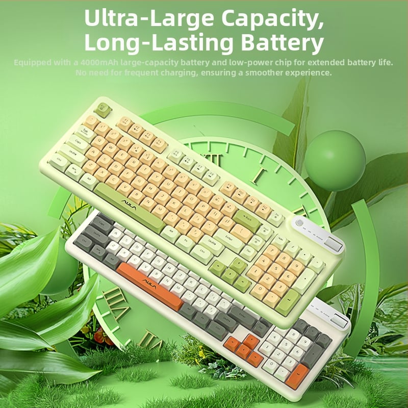 F3198 Číselná klávesnica s trojmódovou konektivitou, USB/2.4G, RGB podsvietenie, tichý chod