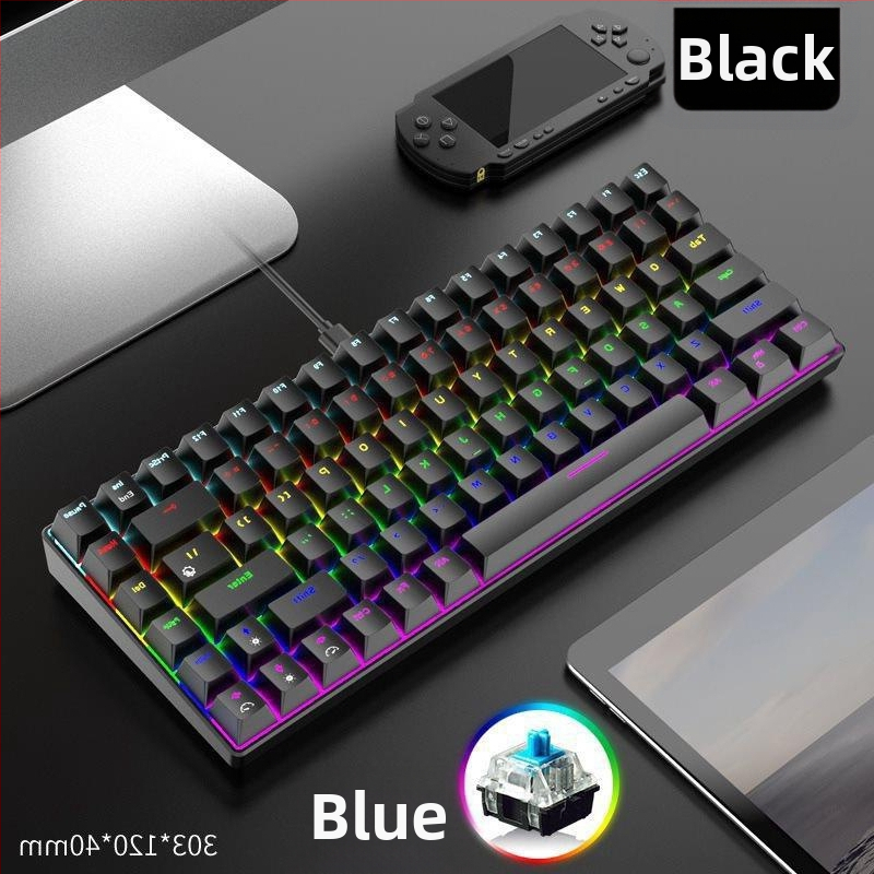 Mechanická klávesnica s 84 klávesami, plný rollover klávesov, pre hry