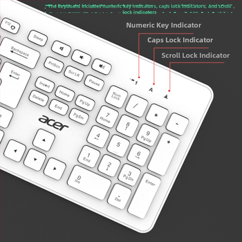 Acer Set tastatură și mouse fără fir USB, senzor optic 1200dpi, rezistent la apă, ergonomic
