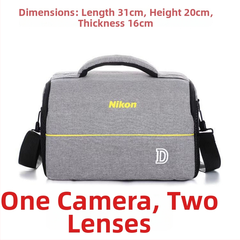 DSLR fényképezőgép táska görbült vállpánttal, PU anyag, poliészter bélés, 2024 tavasz