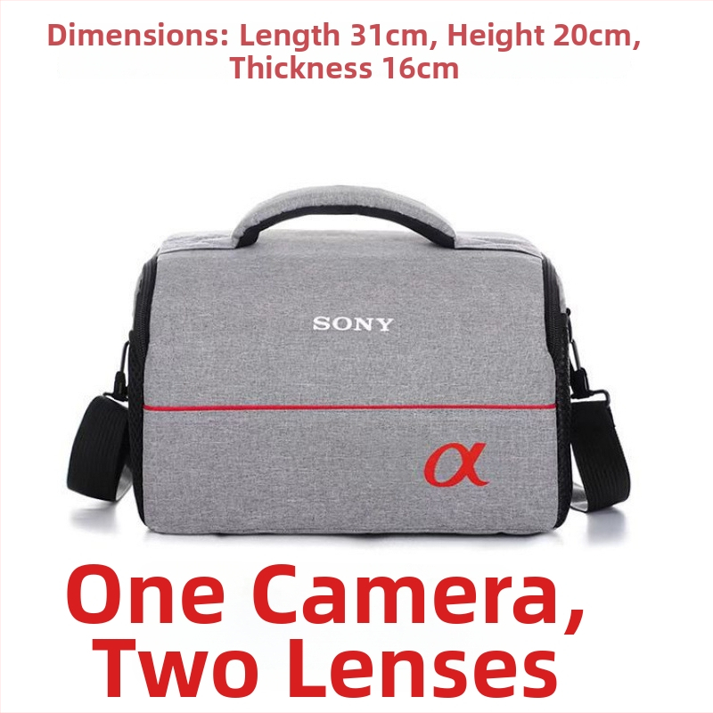 DSLR fényképezőgép táska görbült vállpánttal, PU anyag, poliészter bélés, 2024 tavasz