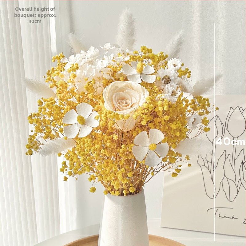 Žāvētu ziedu zari bukets, krāsots, mājas dekoram