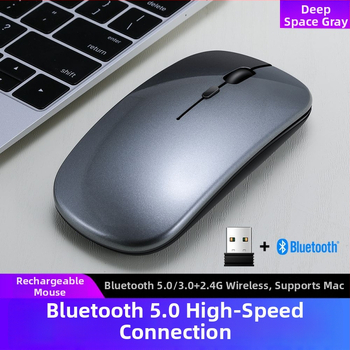 Thunderwolf Q20 безжична Bluetooth мишка - двоен режим (Bluetooth + 2.4 GHz), презареждаща се, 2000 DPI, 3 бутона, ергономична