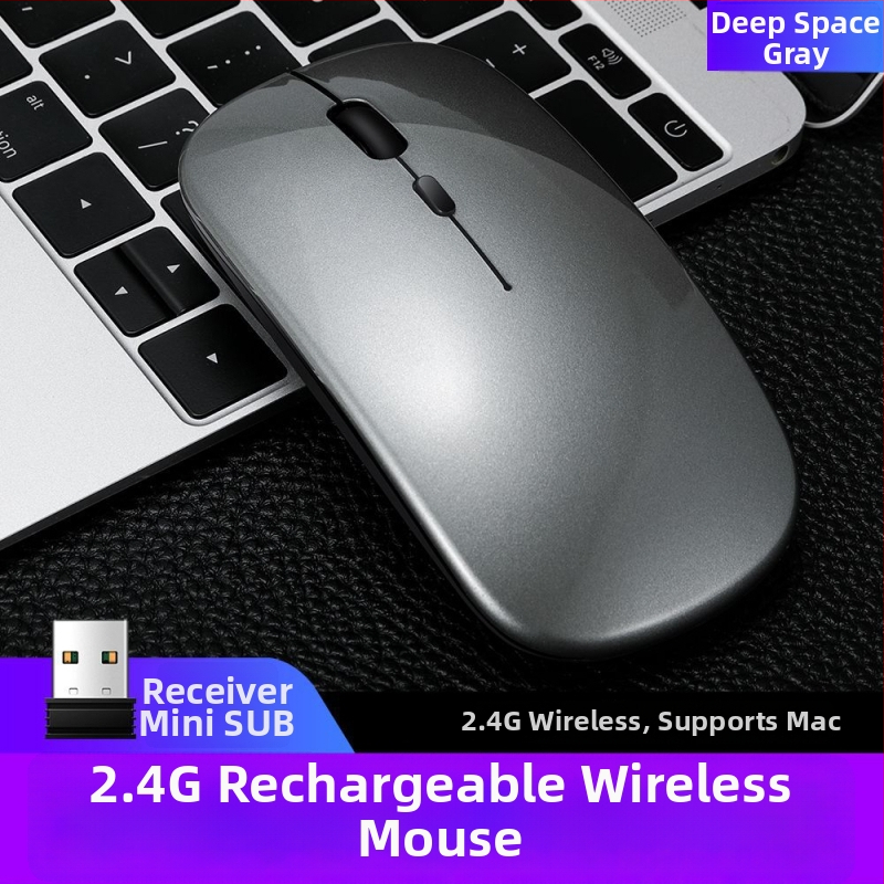 Thunderwolf Q20 безжична Bluetooth мишка - двоен режим (Bluetooth + 2.4 GHz), презареждаща се, 2000 DPI, 3 бутона, ергономична