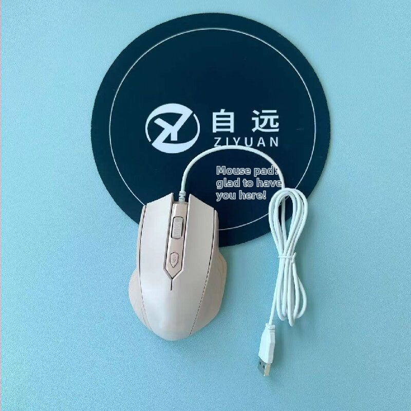 Оптична USB проводна мишка, 1000 DPI, 2 бутона, 5-степенна настройка DPI, подходяща за гейминг и офис