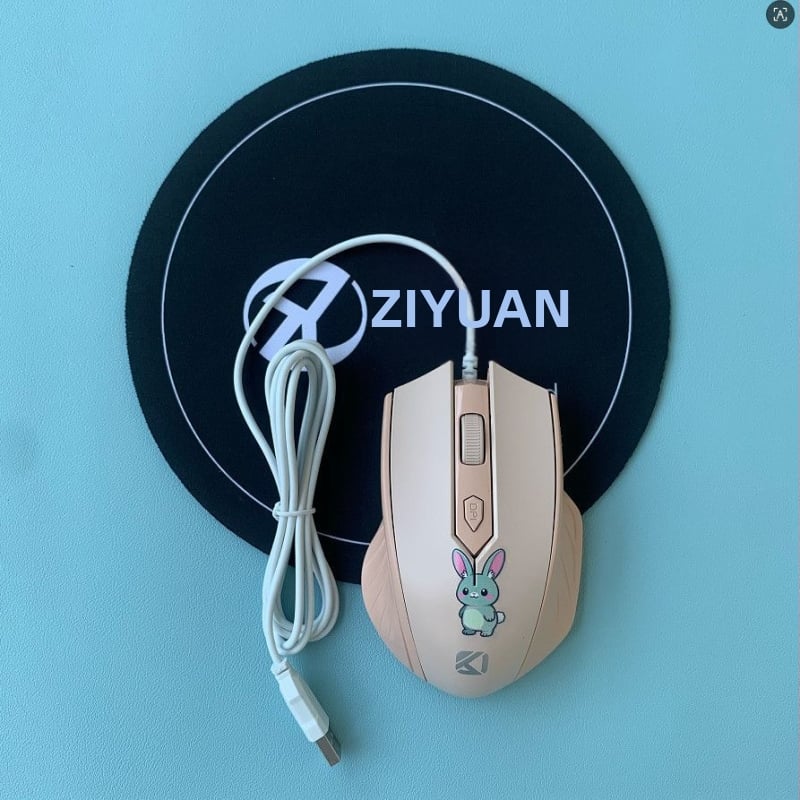 Оптична USB проводна мишка, 1000 DPI, 2 бутона, 5-степенна настройка DPI, подходяща за гейминг и офис