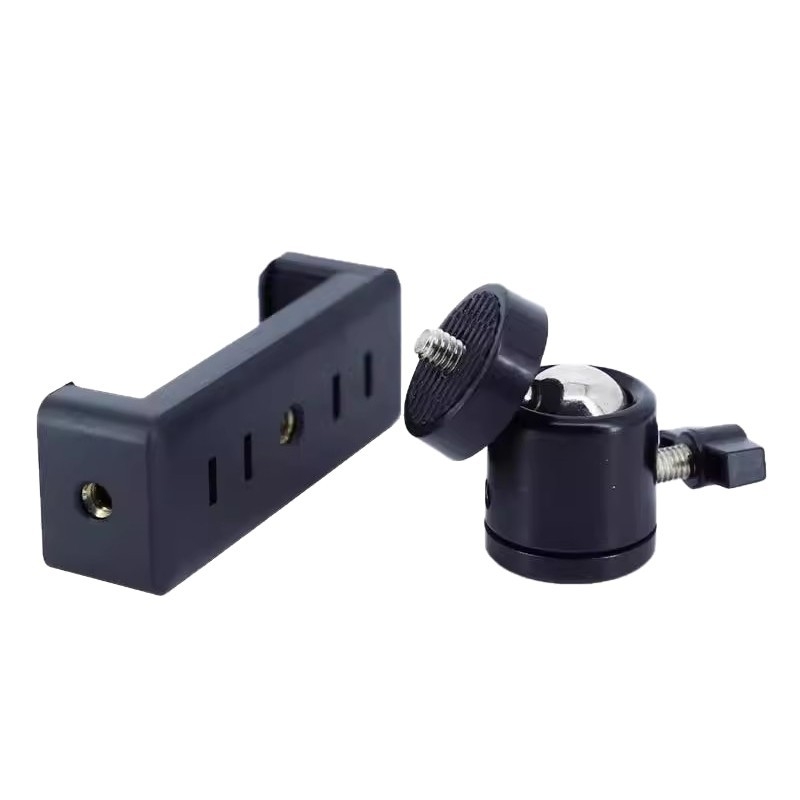 Friendly Suport pentru telefon pentru transmisiile live, trepied cu clips rotativ și gimbal, filmare 360° de deasupra, suport de podea din plastic