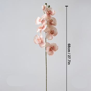 3D umjetni cvijet Phalaenopsis, mekani gumeni materijal, tekstura filma, za vjenčanja i kućnu dekoraciju.
