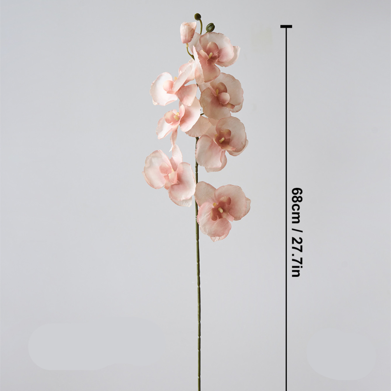 3D umjetni cvijet Phalaenopsis, mekani gumeni materijal, tekstura filma, za vjenčanja i kućnu dekoraciju.