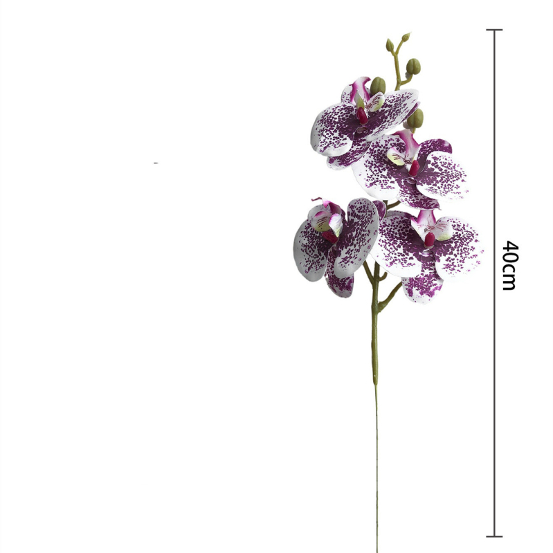 3D umjetni cvijet Phalaenopsis, mekani gumeni materijal, tekstura filma, za vjenčanja i kućnu dekoraciju.