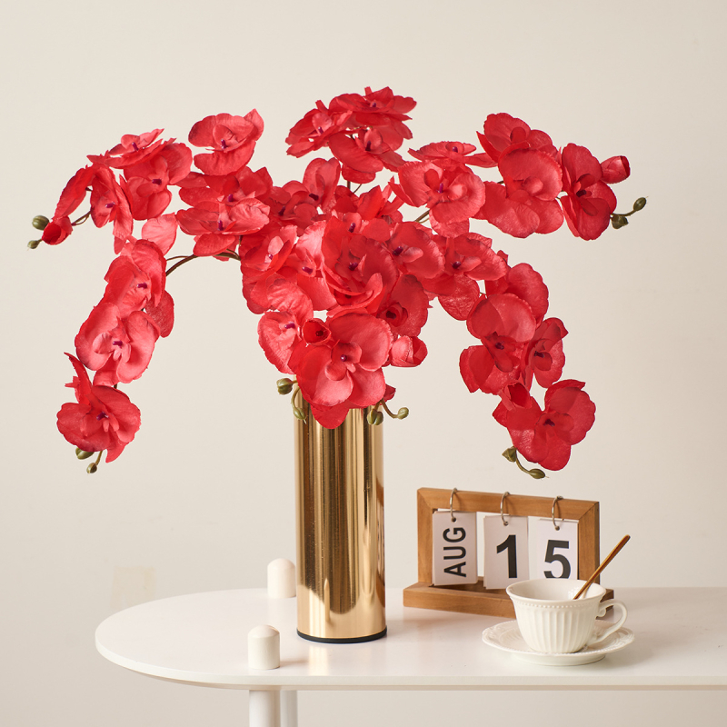 3D umjetni cvijet Phalaenopsis, mekani gumeni materijal, tekstura filma, za vjenčanja i kućnu dekoraciju.