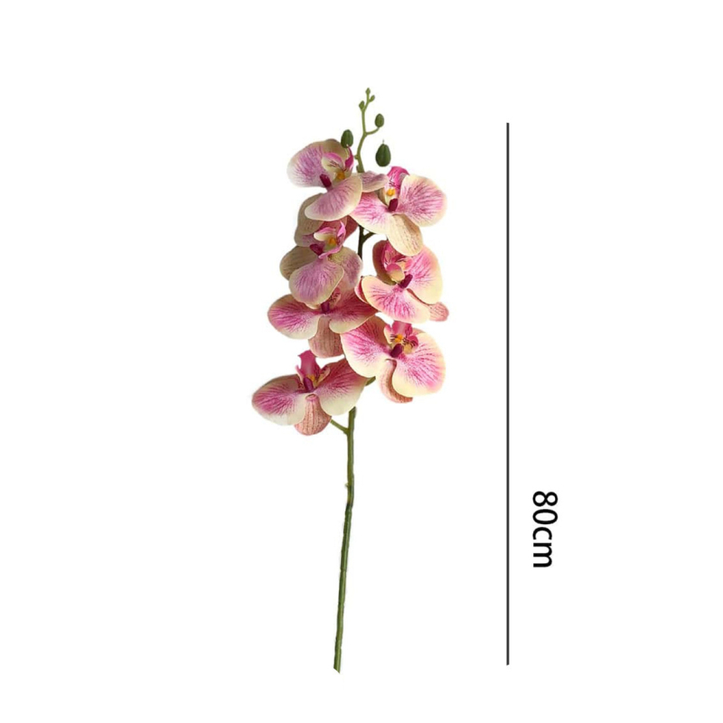 3D umjetni cvijet Phalaenopsis, mekani gumeni materijal, tekstura filma, za vjenčanja i kućnu dekoraciju.