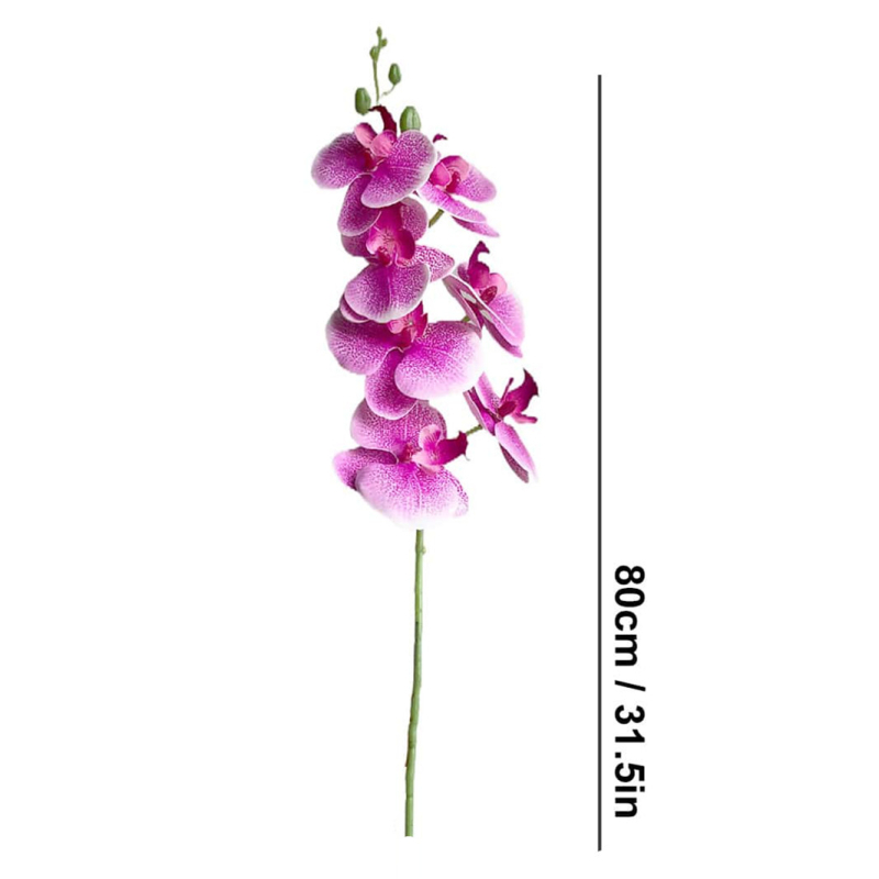 3D umjetni cvijet Phalaenopsis, mekani gumeni materijal, tekstura filma, za vjenčanja i kućnu dekoraciju.