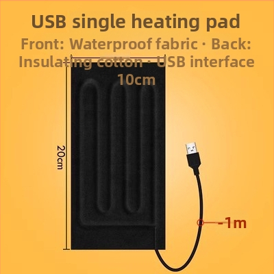 USB fűtőlap — egérpad és kéz- vagy lábmelegítő, 5V elektromos fűtés, tiszta pamut