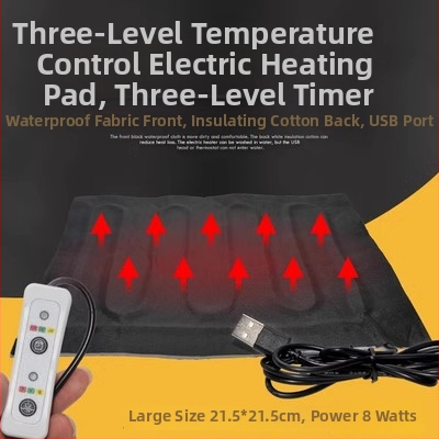 USB fűtőlap — egérpad és kéz- vagy lábmelegítő, 5V elektromos fűtés, tiszta pamut