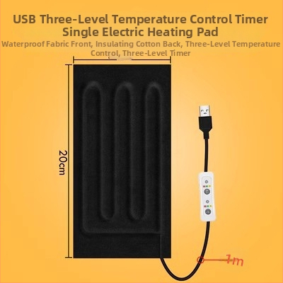 USB fűtőlap — egérpad és kéz- vagy lábmelegítő, 5V elektromos fűtés, tiszta pamut