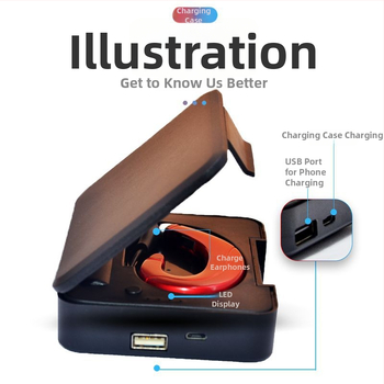 Bezvadu ausu klausules ar kaula vadīšanas tehnoloģiju un uzlādes korpusu – Bluetooth 5.0, 100 m diapazons, IPX4, NFC, darbība 4–8 stundas