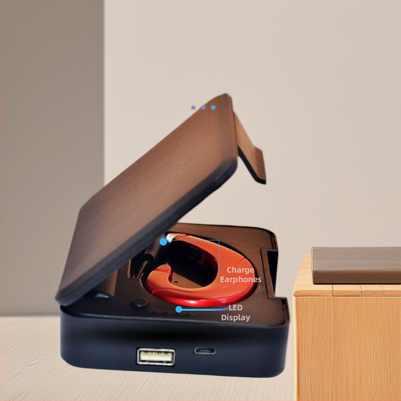 Bezdrôtové slúchadlá s kosťovou vodivosťou a nabíjacím puzdrom – Bluetooth 5.0, dosah 100 m, IPX4, NFC, výdrž 4–8 h