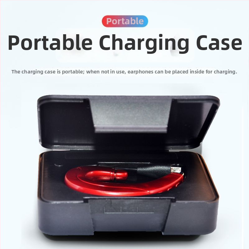 Bezdrôtové slúchadlá s kosťovou vodivosťou a nabíjacím puzdrom – Bluetooth 5.0, dosah 100 m, IPX4, NFC, výdrž 4–8 h