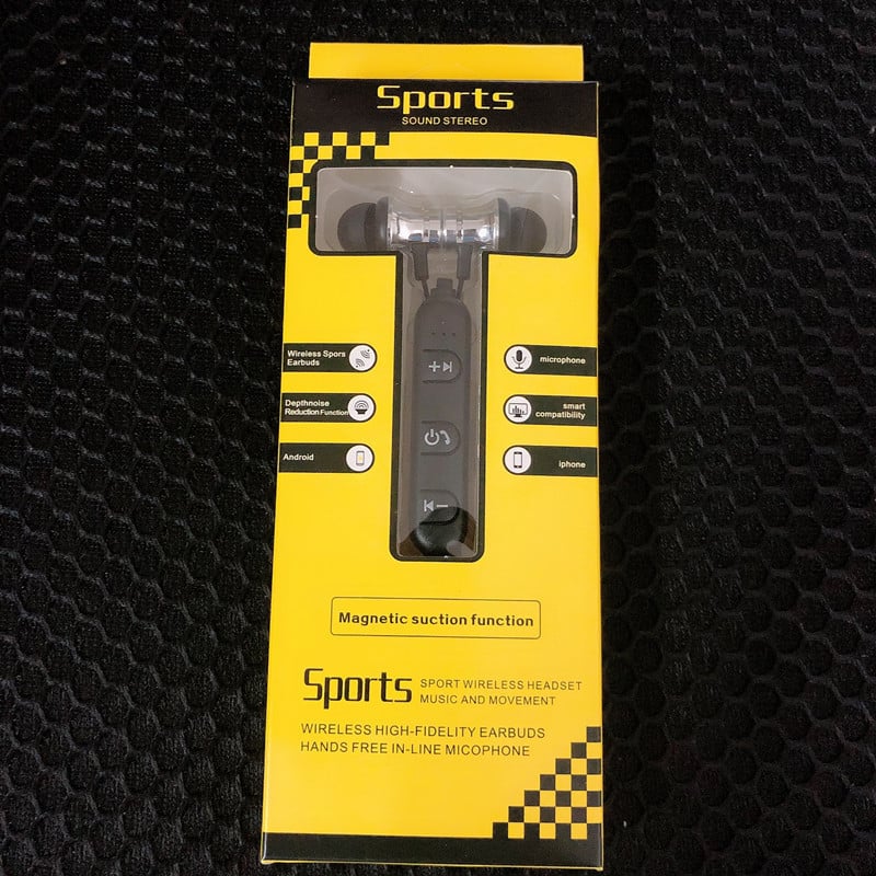 Budding XT11 magnētiskas Bluetooth kakla joslas austiņas – sporta in-ear, IPX6, BT 5.0, darbības laiks 0–4 h, hands-free