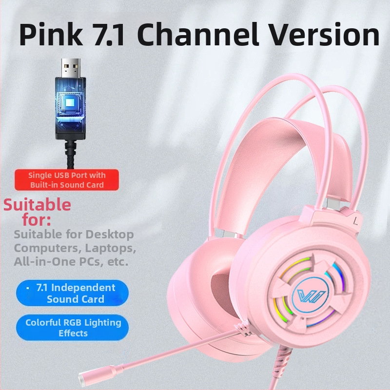 Spēļu austiņas ar 7.1 telpisko skaņu, ar kabeli, virs ausīm, ar mikrofonu, datoram un klēpjdatoram