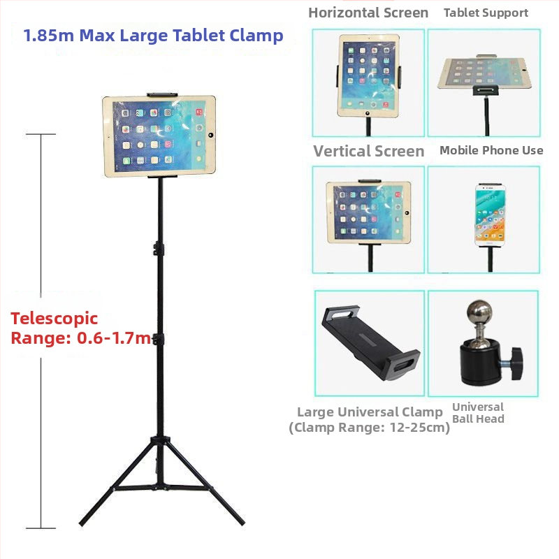 Stends viedtālrunim un planšetēm – metāla konstrukcija, piemērots lietošanai gultā, tiešraidei, fotografēšanai un videoierakstam