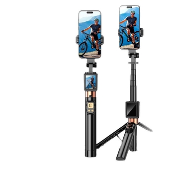 Mobilā tālruņa selfijam un tiešraides komplekts: ekrāna atspoguļošanas ierīce, statīvs, tālruņa turētājs; alumīnija sakausējums, attāluma vadība, Bluetooth, pielāgošana atbalstīta