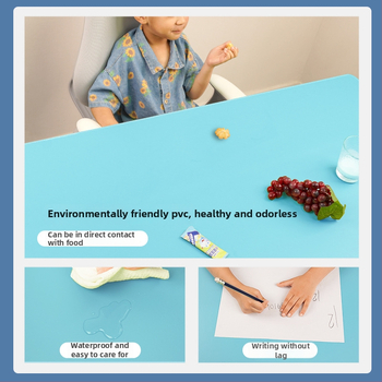 Covoraș de birou din piele, suprafață antialunecare și impermeabilă; doar o față, margini cusute.