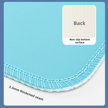 Covoraș de birou din piele, suprafață antialunecare și impermeabilă; doar o față, margini cusute.