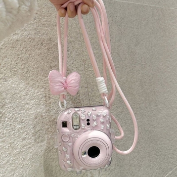 Θήκη προστασίας κάμερας Fuji Polaroid Mini12/11 με ιμάντα crossbody (κωδικός f01; ύφασμα corduroy; στυλ σακίδιο; Άνοιξη 2018; Unisex)
