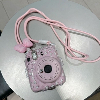Θήκη προστασίας κάμερας Fuji Polaroid Mini12/11 με ιμάντα crossbody (κωδικός f01; ύφασμα corduroy; στυλ σακίδιο; Άνοιξη 2018; Unisex)