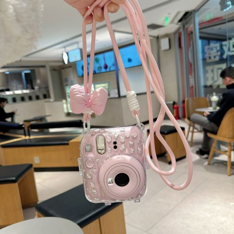 Θήκη προστασίας κάμερας Fuji Polaroid Mini12/11 με ιμάντα crossbody (κωδικός f01; ύφασμα corduroy; στυλ σακίδιο; Άνοιξη 2018; Unisex)