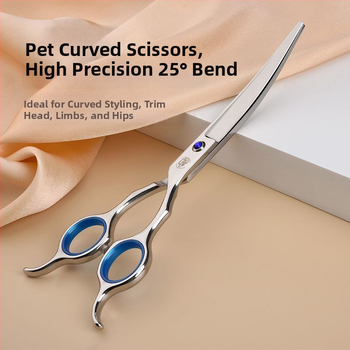 Set de foarfece pentru îngrijire animale de companie – tăiere profesională, foarfecă cu dinți curbati pentru blană de câine, material: floare de mătase, 234 bucăți în cutie