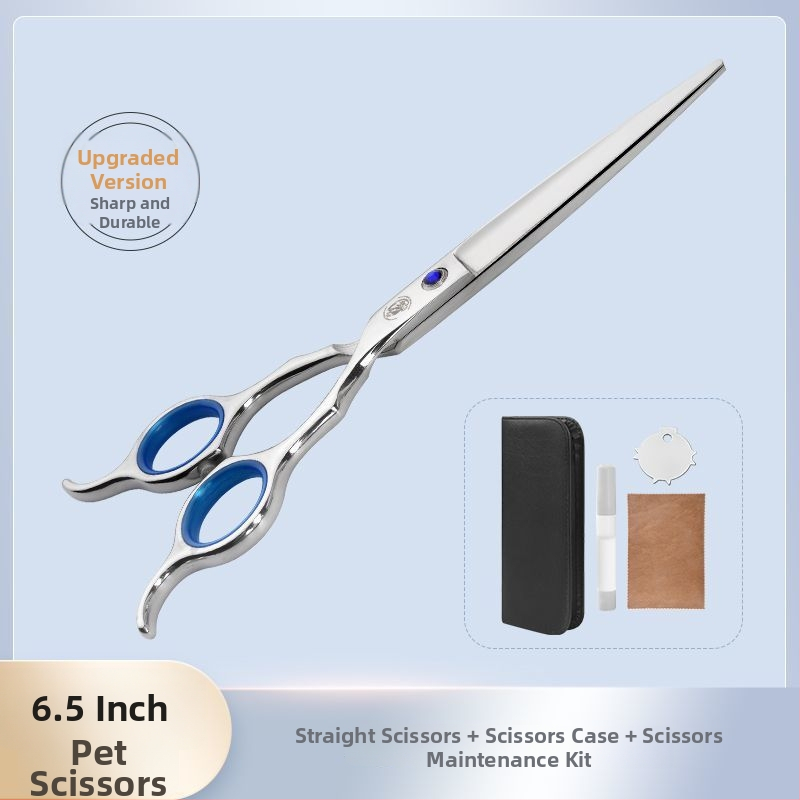 Set de foarfece pentru îngrijire animale de companie – tăiere profesională, foarfecă cu dinți curbati pentru blană de câine, material: floare de mătase, 234 bucăți în cutie