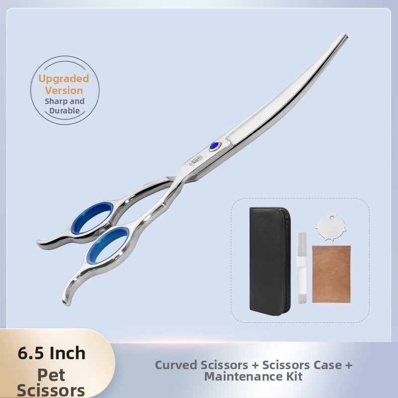 Set de foarfece pentru îngrijire animale de companie – tăiere profesională, foarfecă cu dinți curbati pentru blană de câine, material: floare de mătase, 234 bucăți în cutie