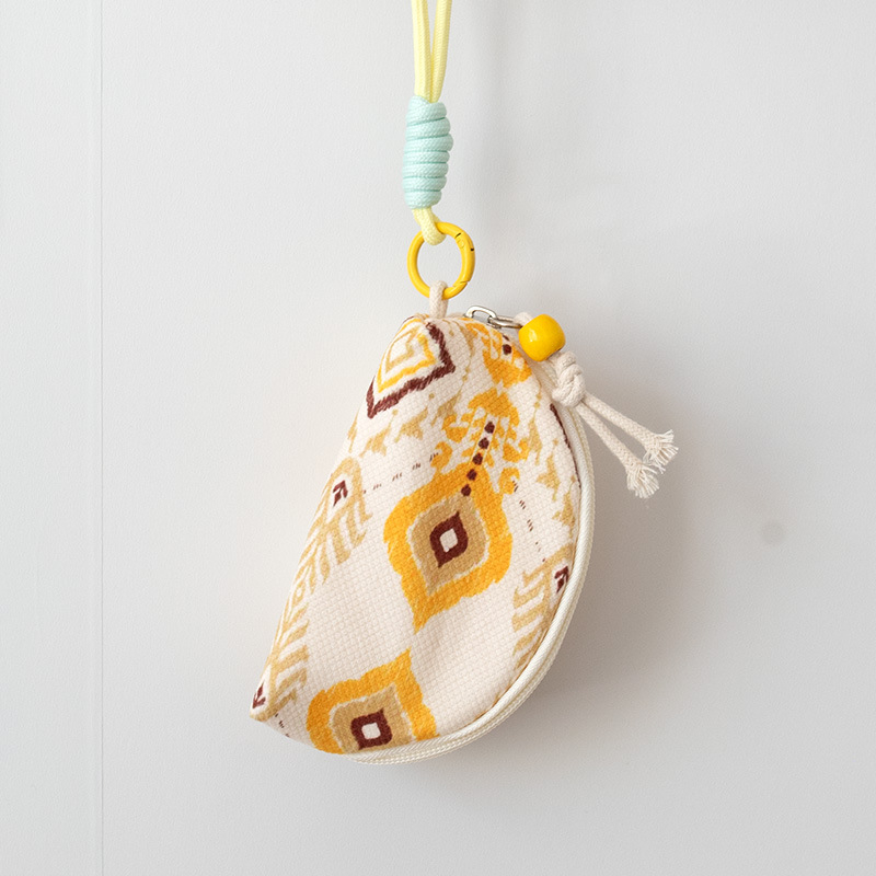 Novčanik za kovanice, od poliestera s prugastim uzorkom, novi nacionalni stil, unisex, podstava od platna