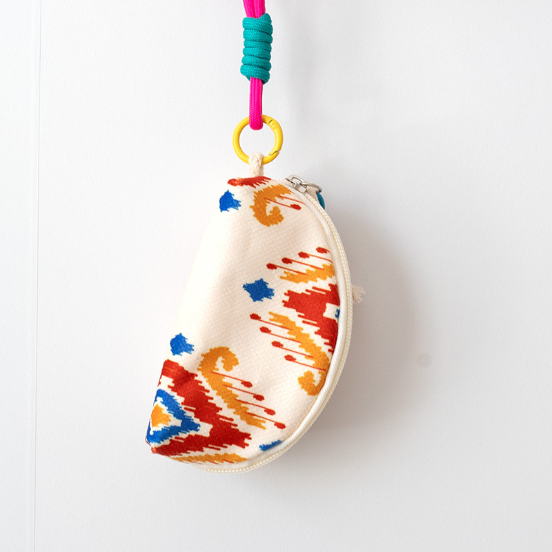 Novčanik za kovanice, od poliestera s prugastim uzorkom, novi nacionalni stil, unisex, podstava od platna