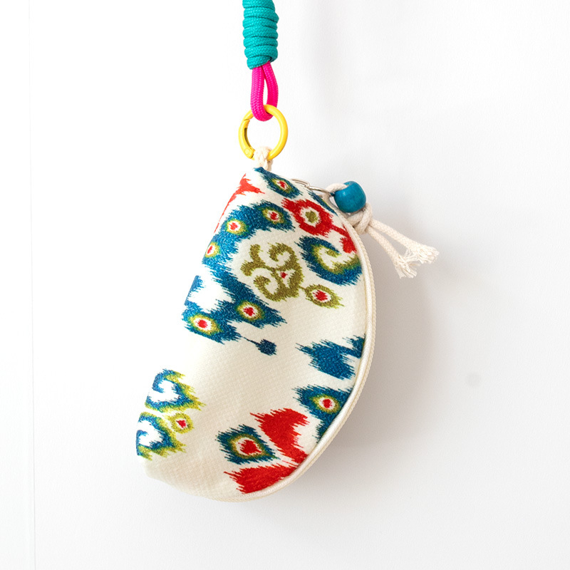 Novčanik za kovanice, od poliestera s prugastim uzorkom, novi nacionalni stil, unisex, podstava od platna