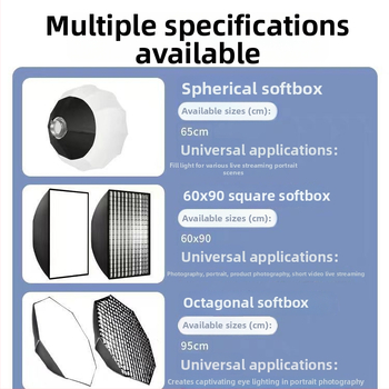 Professionaalne fotograafia valgustus Baorongkou peaga, kahekordne valguse temperatuur, mitte reguleeritav heleduse