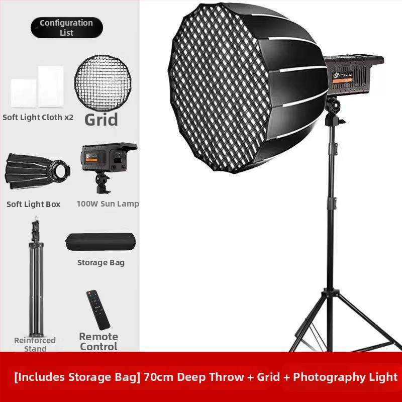 Professionaalne fotograafia valgustus Baorongkou peaga, kahekordne valguse temperatuur, mitte reguleeritav heleduse