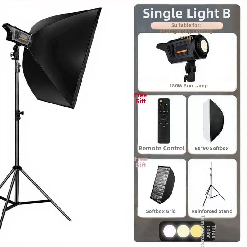 Professionaalne fotograafia valgustus Baorongkou peaga, kahekordne valguse temperatuur, mitte reguleeritav heleduse