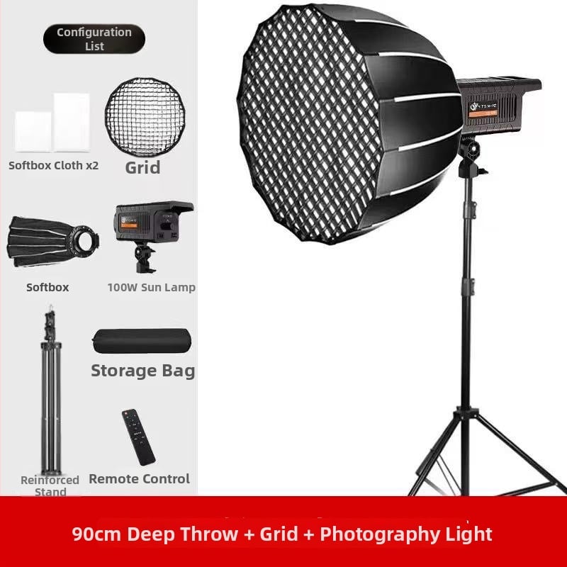 Professionaalne fotograafia valgustus Baorongkou peaga, kahekordne valguse temperatuur, mitte reguleeritav heleduse