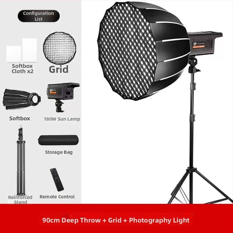 Professionaalne fotograafia valgustus Baorongkou peaga, kahekordne valguse temperatuur, mitte reguleeritav heleduse