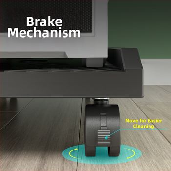 Držiak na stolný počítač s dvoma úrovňami, z plastu, prenosný a otáčavý, montáž bez vŕtania