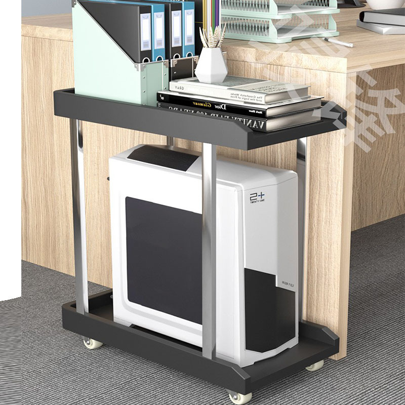 Držiak na stolný počítač s dvoma úrovňami, z plastu, prenosný a otáčavý, montáž bez vŕtania