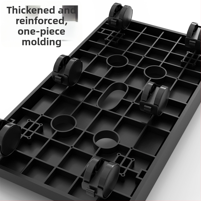 Držiak na stolný počítač s dvoma úrovňami, z plastu, prenosný a otáčavý, montáž bez vŕtania