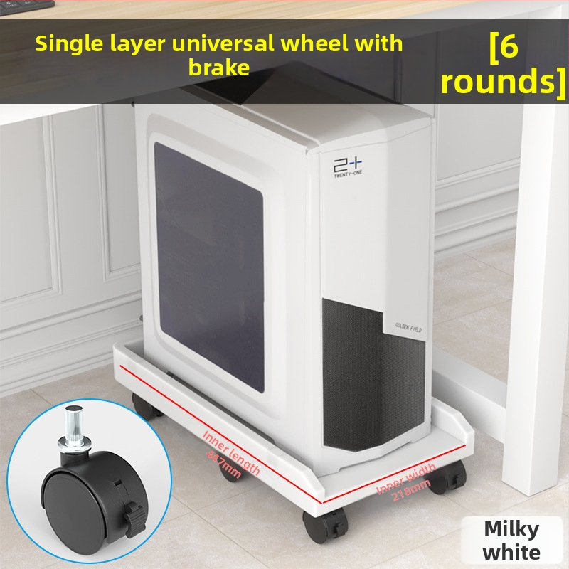 Držiak na stolný počítač s dvoma úrovňami, z plastu, prenosný a otáčavý, montáž bez vŕtania